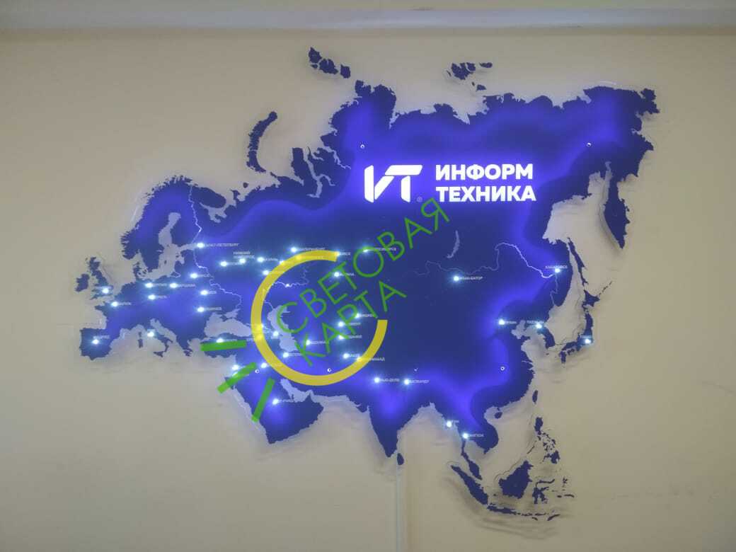 Световая карта России